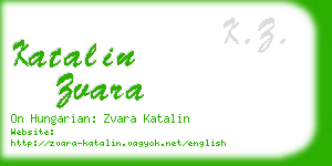 katalin zvara business card